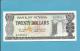 GUYANA - 20 DOLLARS - ND ( 1989 ) Sign. 7 - Pick 24.d - AUNC. - 2 Scans - Guyana