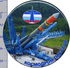 91-1 Space Russian Pin.  Plesetsk Cosmodrome 60 Anniversary  D-56mm - Space