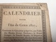 CALENDRIER, Almanach , Pour L'an De Grâce, 1827, 35 Pages - Petit Format : ...-1900