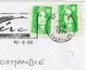 1996 - Lettre De VIRE Pour CAEN - 2 Timbres Marianne Du Bicentenaire 2,40&euro; (n°2823 ?)   VOIR DENTELURE - Storia Postale
