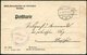 RAILWAY Service Card WW1 Germany Occupation Russia Poland Deutsche Besetzung Polen 1917 Warsaw Warschau Eisenbahn WWI - Briefe U. Dokumente