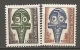 POLYNESIE -  TAXE  Yv. N° 1,"    1f , 5f  Masque  Cote  1,9 Euro  BE é Scans - Timbres-taxe