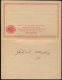 1894 Sweden 10 Ore Reply Stationery Postcard Helsingborg - Weinheim Germany - Covers & Documents