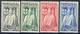 #Portugal 1946. Maria And The Child. Michel 702-05. MNH(**) Stains Of Rust! - Unused Stamps