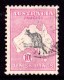Australia 1929 Kangaroo 10/- Grey &amp; Pink Small Multi Wmk - EWE-FACED Variety - Used Stamps
