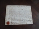 Manuscrit Congé Absolu Et Laisser Passer Gouilliau Dit  Lapierre Cavalier 5/09/1704 Cie D'Egvigny Sceau Aux Armes - Dokumente