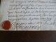 Manuscrit Congé Absolu Et Laisser Passer Gouilliau Dit  Lapierre Cavalier 5/09/1704 Cie D'Egvigny Sceau Aux Armes - Documentos
