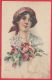 219268 /  Illustrator ELLY FRANK  - HUNGARY BEAUTIFUL WOMAN ROSES UNGARN ,   A.R.&amp;C.I.B. 892/III - Frank, Elly