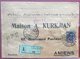 FLOREALE L. 5 ISOLATO SU ASSICURATA DA LEUMANN TORINO AD AMIENS FRANCIA IN DATA 5/10/27  RRR - Storia Postale