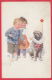 219274 / Austrian Illustrator Karl Feiertag - BOY GIRL DRESS DOG , B.K.W.I. 453 - 4 - Feiertag, Karl