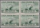 1936-310 CUBA REPUBLICA 1936. Ed.285. 50c ZONA FRANCA SHIP PROOF BLOCK 4 WATERLOW &amp; SON. COLORES DIFERENTES. - Unused Stamps