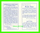 IMAGES RELIGIEUSES - O BONNE SAINTE-ANNE, PRIEZ POUR NOUS - STE ANNE DE LA ROCHELLE, QUÉBEC -  4 PAGES  1956 - - Devotion Images