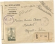 Lettre De Cote D'ivoire Recommandée Pour Le Liban Avec Timbres Soudan Colonnie Generale RR - Covers & Documents