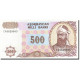 Billet, Azerbaïdjan, 500 Manat, 1994-1995, Undated (1993), KM:19b, NEUF - Aserbaidschan