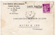 1937 - Carte De La Société Des Produits Métallurgiques - Timbre Paix 40ct (n°281) Perforé SPM - Autres & Non Classés