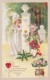 Romance Love Theme, 'If Flowers Could Talk You'd Know How Much I Love You', C1900s Vintage Embossed Postcard - Couples