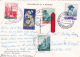 Affranchissement Sur Carte  Postale De St.Marin - 26.8.1958 - Cartas & Documentos