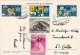Affranchissement Sur Carte  Postale De St.Marin - 7.7.1955 - Storia Postale