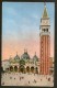 Italy 1923 Venice Venezia St. Mark's Square And Bell View Picture Post Card # 137 - Other & Unclassified