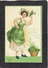 Pretty Young Irish Lady All In Green"Top Of The Morning To You"1910 - Ellen Clapsaddle Antique Postcard - Clapsaddle