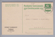 Schweiz Ganzsachen 1921-10-12 10 Rp. Tellbrust Mit Privatzudruck Ernst Kundert Feldbach A.Zürichsee - Stamped Stationery