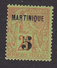 Martinique, Scott #1, Mint Hinged, French Issue Surcharged, Issued 1886 - Ungebraucht