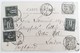 Carte Postale De Paris Pour Londres Avec Sage N°83X4 Et 87X2 - 1877-1920: Période Semi Moderne