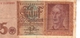 Banconota_Banconote_Lotto Di 1 Biglietto REICHSBANKNOTE_5 REICHSMARK_Serie  X 5129989-Originale 100% - 5 Reichsmark