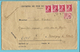 423+528 Op Brief CHEMINS DE FER DU NORD-BELGE Aangetekend Stempel LIEGE 4,met Stempel Als Noodaantekenstrookje LIEGE 4 - 1936-1957 Offener Kragen
