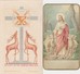 IMAGE PIEUSE-LOT DE 2 PIECES-MISSION-FOLX-LES-CAVES-1922+THOREMBAIS-1942-PRETRE-PAUL DELWICHE-VOYEZ LES 2 SCANS - Devotion Images