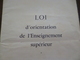 Original Loi D'orientation De L'enseignement Supérieur 7/11/1968. 24 Pages - Décrets & Lois