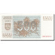 Billet, Lithuania, 500 Talonu, 1993, 1993, KM:46, NEUF - Lituanie