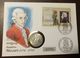 Numisbrief Coin Cover Österreich  Mozart 25 Schilling Silber #numis19 - Autriche