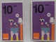 2 Consecutive Numbers (Orange Small Phone Cards) (Egypt) - Egypt