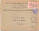 FRANCE ENVELOPPE A BORDS COUPES A EN TETE DU 6 AVRIL 1954 DE PARIS A PARIS LEON PINET - Lettres & Documents