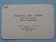 " HOTEL DE LYON " Bar - Restaurant / René Lefèvre ( Tél 471 ) VISITE + PHOTO ( Voir Photo ) ! - Visiting Cards