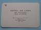 " HOTEL DE LYON " Bar - Restaurant / René Lefèvre ( Tél 471 ) VISITE + PHOTO ( Voir Photo ) ! - Cartes De Visite