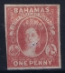 Bahamas: SG 2 Slightly Transparent (see Footnote SG) Medium Paper MH/* Falz/ Charniere - 1859-1963 Kronenkolonie
