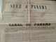 Journal Bulletin Suez Et Panama 25/01/1888 Quelques Déchirures 8 Pages - 1850 - 1899