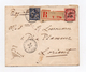 !!! TYPES MOUCHON SUR LETTRE RECO DE TSIEN-TSIN (CHINE) 1904 POUR LA FRANCE. ENVELOPPE DU CONSULAT ITALIEN (VOIR AU DOS) - Cartas & Documentos