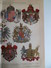 1901 Brockhaus Lithographie Chromo Gravure Wappen Der Wichtigsten Kulturstaaten Prusse Autriche Hongrie Bayern Russie Sa - Lithographies