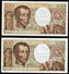 FRANCE: Bon Lot De 2 Billets: 200 F Montesquieu, N° 70 Date 1992 Et N°70/2 Date 1994 (plus Rare) - 200 F 1981-1994 ''Montesquieu''
