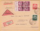 GO Of France Alsace 1940. Hindenburg Overprinted Elsas Stamps Rare Franking On Registered And Cash On Delivery Cover - Occupation 1938-45