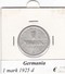GERMANIA  1 MARK 1925  LETTERA D  COME DA FOTO - 1 Marco & 1 Reichsmark