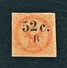 COLONIE FRANCESI 1859 - Aquila Imperiale 40 C. Arancio Con Errore (soprastampa 52 C. R) - MNG - Yt:FR-COL 5 - Águila Imperial