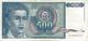 YUGOSLAVIA 500 DINARA 1990 P-106r VF REPLACEMENT S/N ZA 4486712 [YU106rep] - Yugoslavia