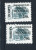 1993 UKRAINE Local Post; MOUKATCHEVE Black Overprint On 1988 3k USSR Definitive Stamp Set Of 2 Values:100 Karb, 500 Karb - Ukraine