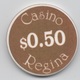 Lot De 2 Jetons De Casino Au Canada : Casino Regina $0.50 & $2 - Casino