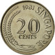 Monnaie, Singapour, 20 Cents, 1981, Singapore Mint, FDC, Copper-nickel, KM:4 - Singapour