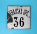 KRAJISKA OPC. 36 Vintage Enamel Porcelain Sign By Derencin, Susak - Croatia ( Yugoslav Kingdom ) PLAQUE ANCIENNE EMAILLE - Tabaco & Cigarrillos